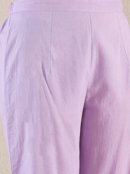 Women Floral Printed Cotton Kurta with Trousers & Dupatta