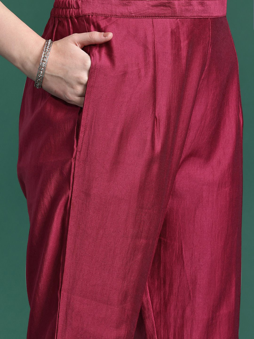 Women Embroidered Straight Kurta Set