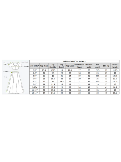 Jaipur Girls Lavender Cotton Kurta with Sharara with Dupata Ethnic Set