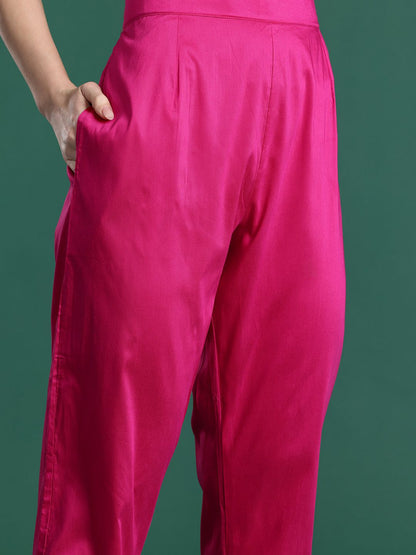 Ethnic Motifs Embroidered Sequinned Kurta with Trousers & With Dupatta