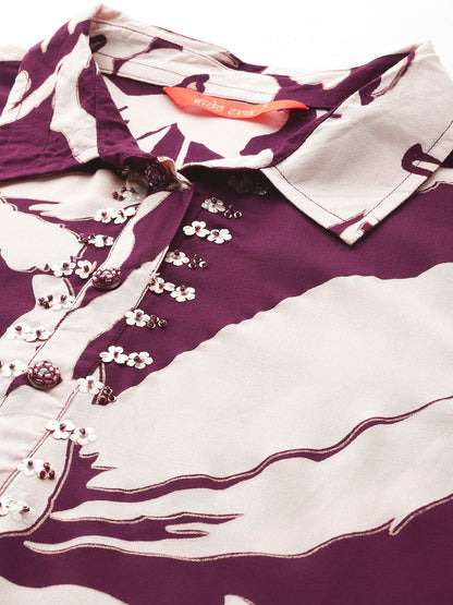 Dhiyona IE Floral Printed Kurta with Salwar with Sequinned Detail