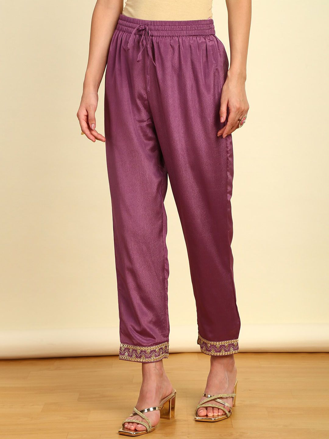 Dhiyona SO Women's Women Floral Embroidered Angrakha Sequinned Kurta with Trousers & With Dupatta