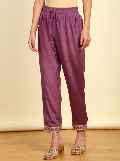 Dhiyona SO Women's Women Floral Embroidered Angrakha Sequinned Kurta with Trousers & With Dupatta