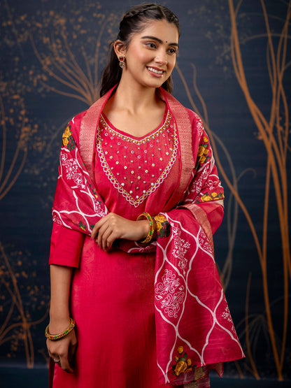 Dhiyona VV Women's Kurta and Pant Sets Simar Silk fabric