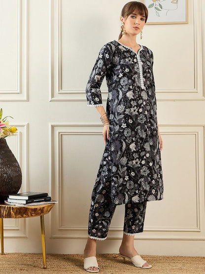Dhiyona IE Printed Tunic & Trousers Co-Ords Set