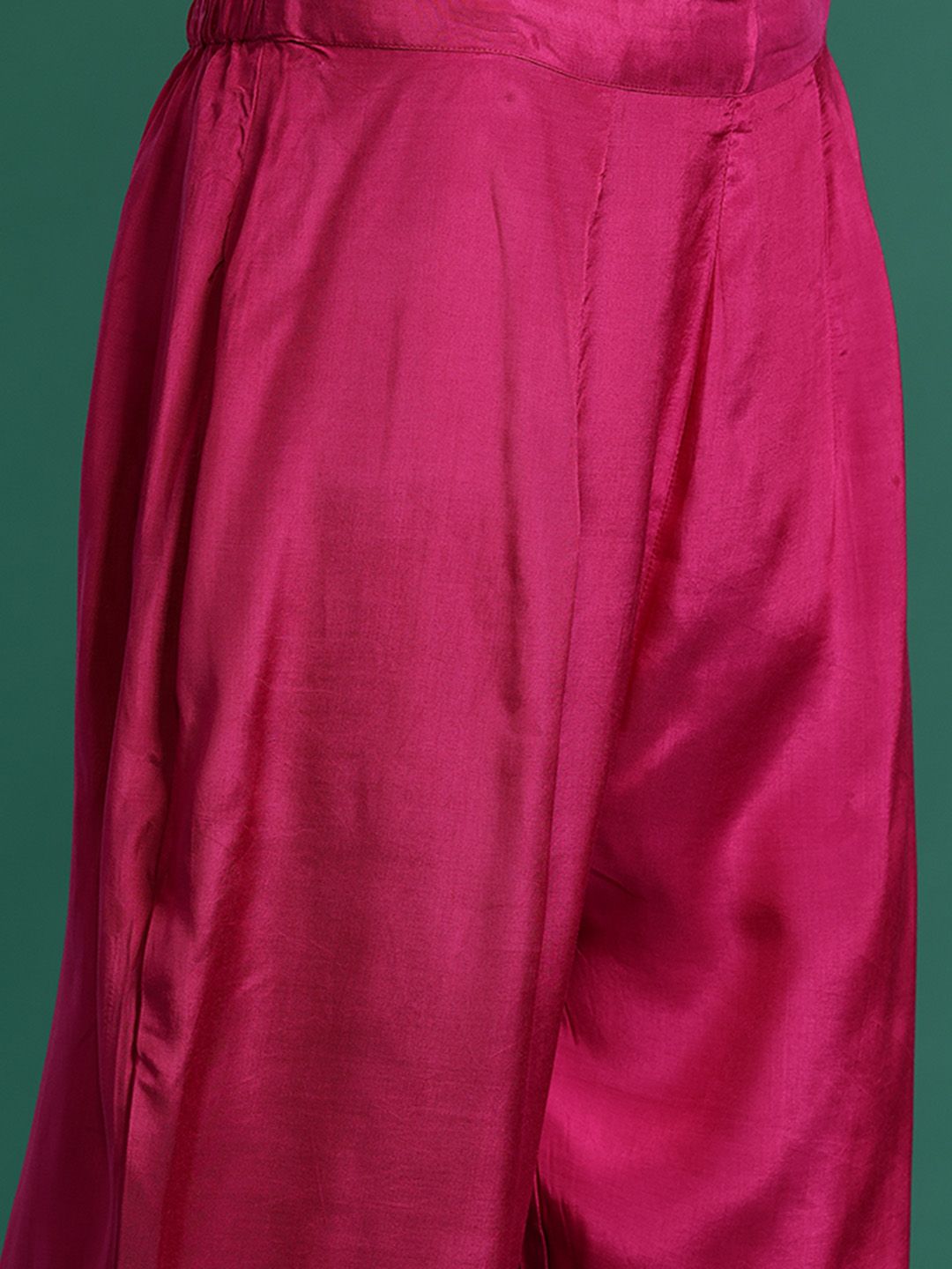 Dhiyona IE Ethnic Motifs Embroidered Regular Silk Chiffon Kurta with Trousers & Dupatta