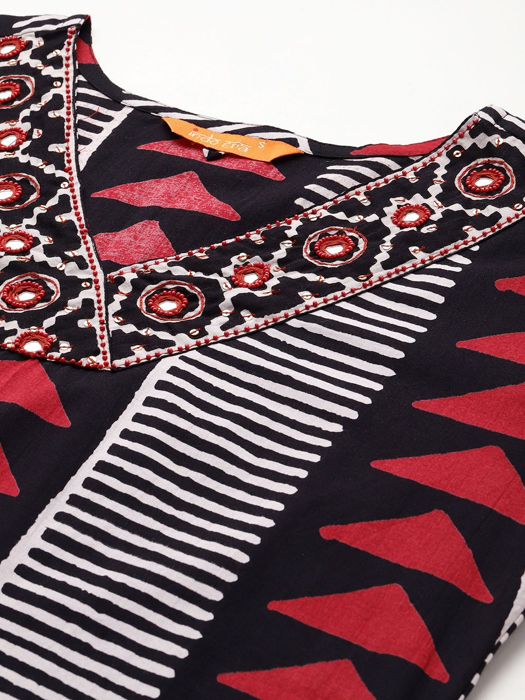 Dhiyona IE Printed Regular Thread Work Pure Cotton Kurta with Trousers & With Dupatta