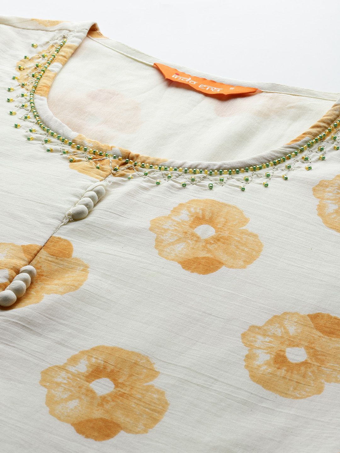 Floral Printed Empire Pure Cotton Kurta with Trousers & Dupatta