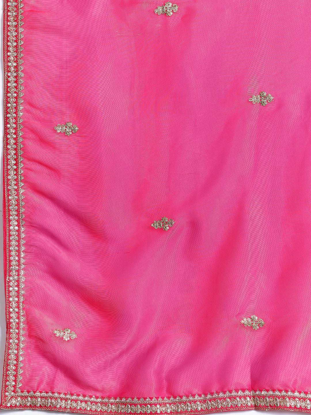 Ethnic Motifs Embroidered Mirror Work Kurta with Palazzos & With Dupatta