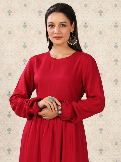 Dhiyona OD  Puff Sleeves A-Line Kurta
