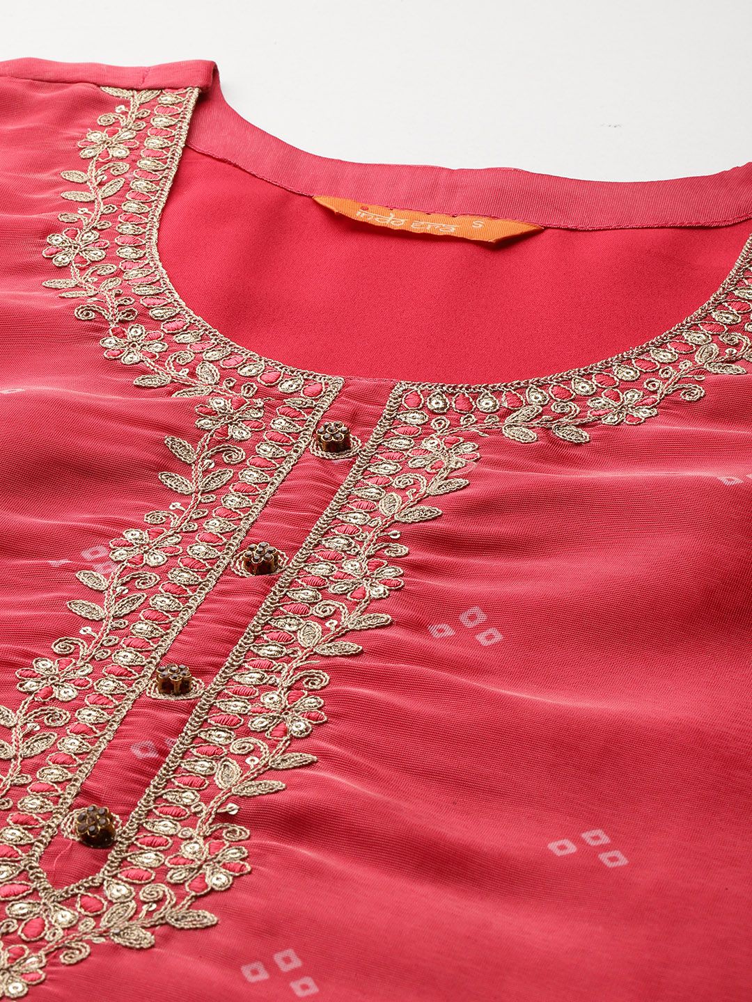 Dhiyona IE Ethnic Motifs Printed Zari Kurta with Trousers & With Dupatta