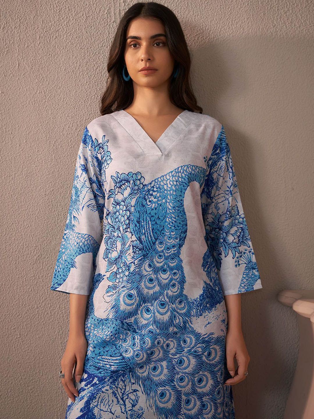 Women Floral Printed Regular Kurta with Trousers