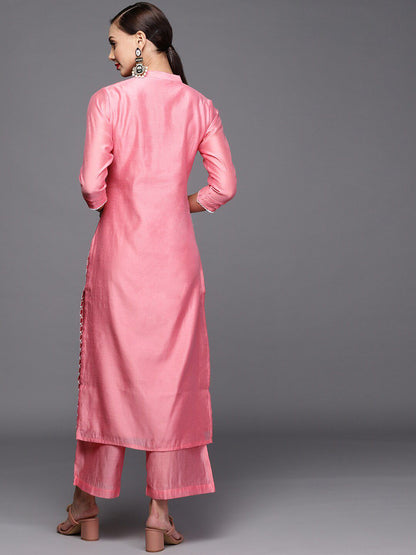 Ethnic Motifs Embroidered Straight Kurta With Palazzos