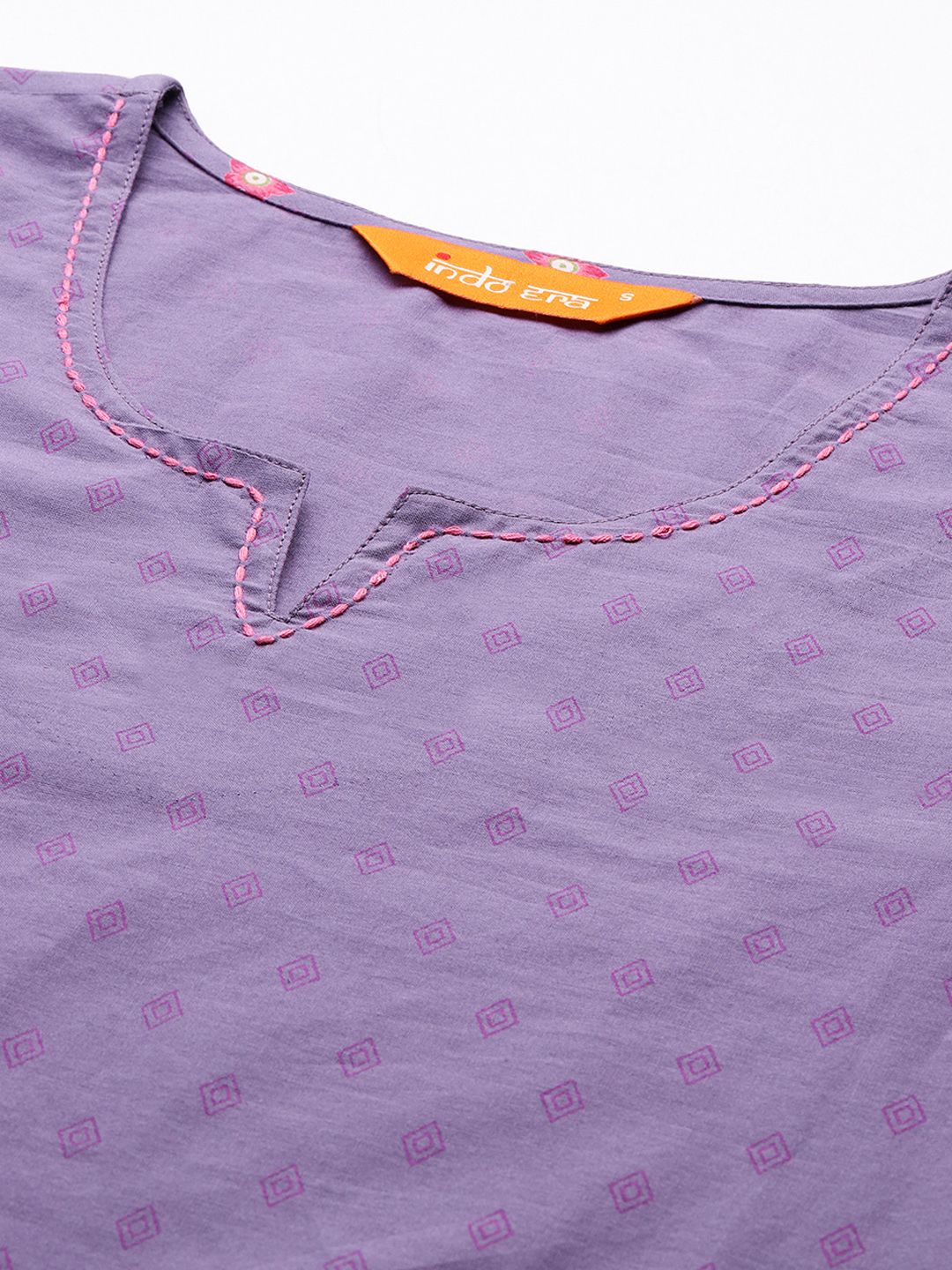 Floral Printed Pure Cotton Kurta with Trousers