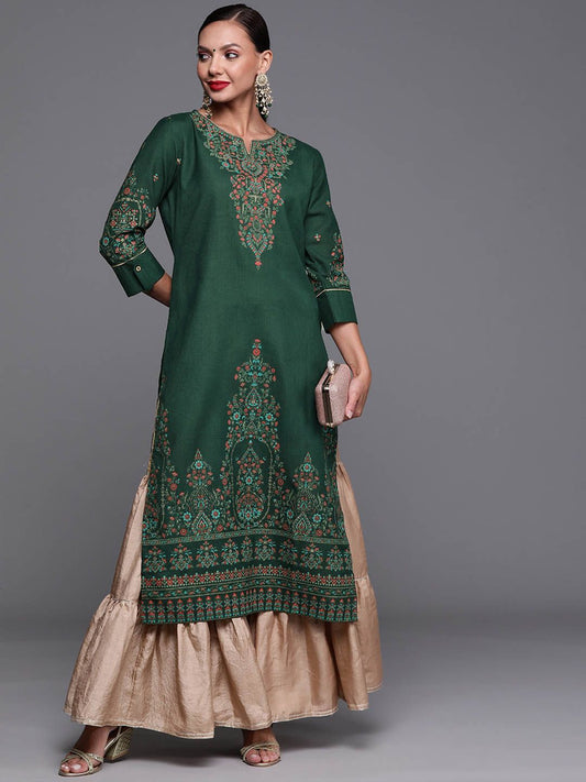Dhiyona IE Women Ethnic Motifs Printed Cotton Kurta