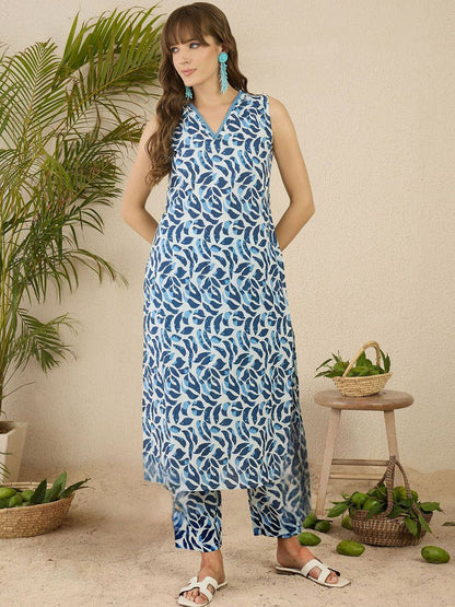 Dhiyona IE Printed Pure Cotton Kurta & Trouser Co-Ords