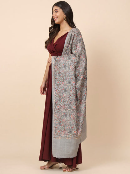 Dhiyona PA Embroidered Pure Wool Shawl