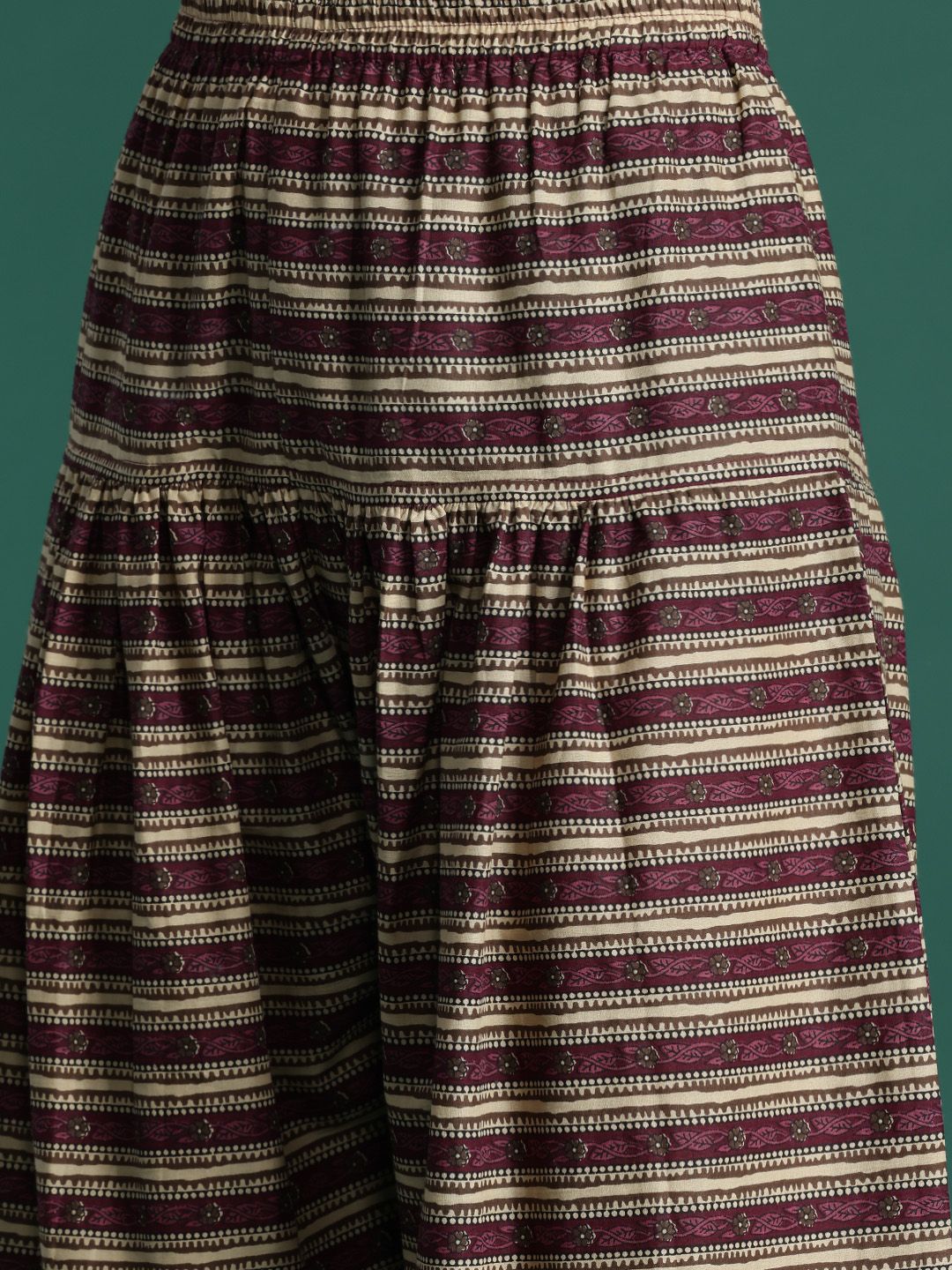 Dhiyona IE Women Floral Printed Regular Pure Cotton Kurta with Salwar & With Dupatta