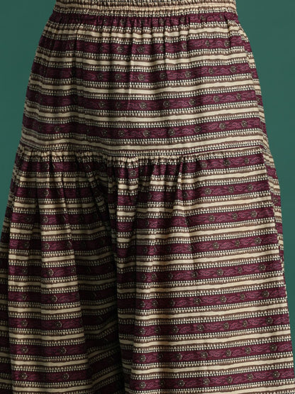 Dhiyona IE Women Floral Printed Regular Pure Cotton Kurta with Salwar & With Dupatta