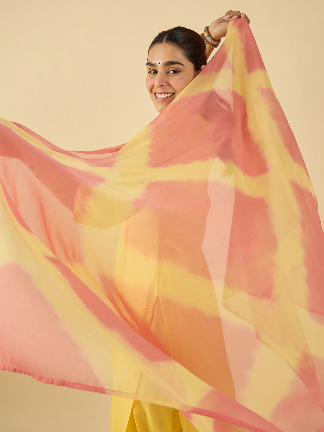 Women Embroidered Mirror Work Pure Cotton Kurta with Trousers & With Dupatta