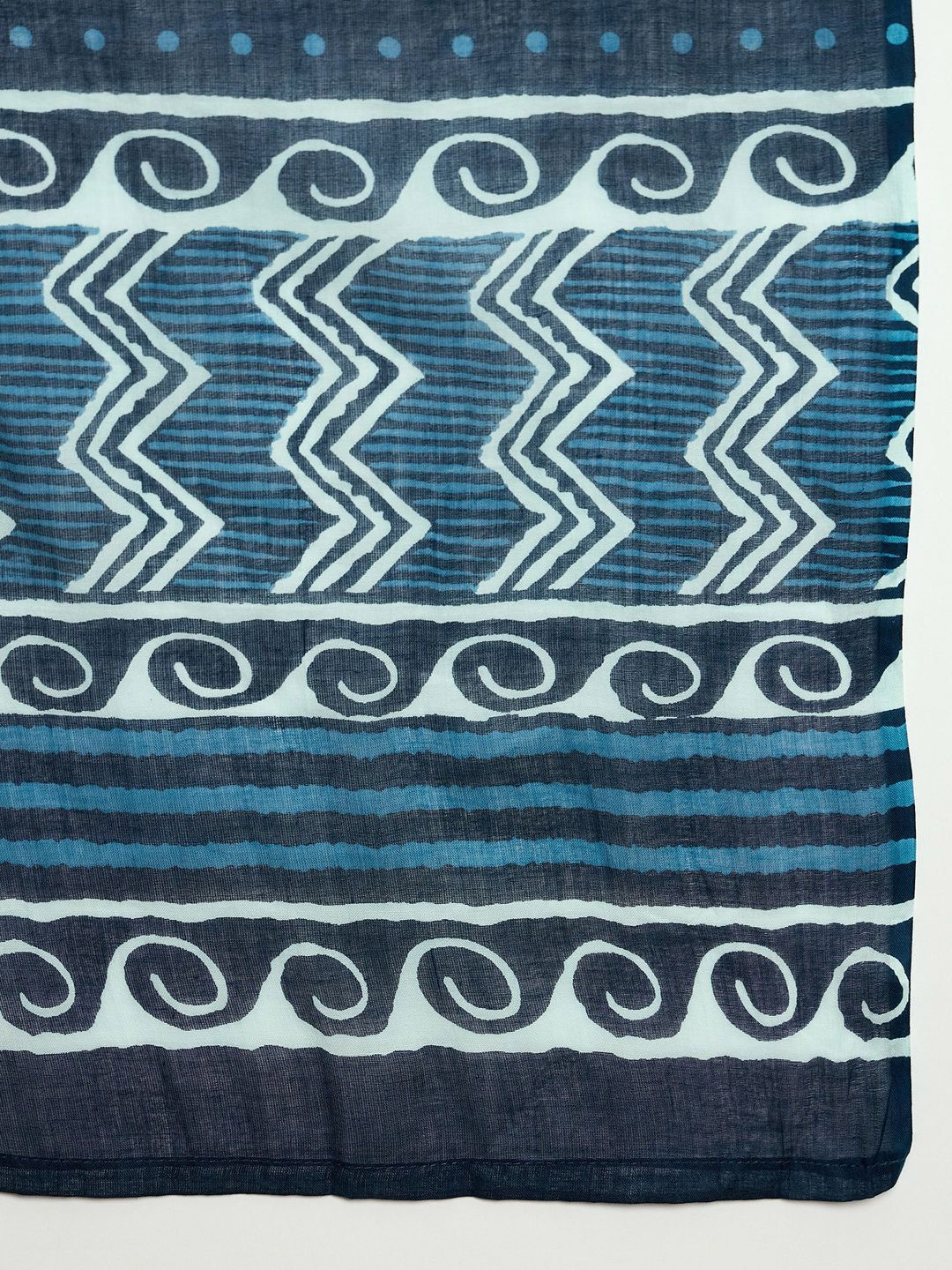 Striped Sequinned Straight Kurta With Trousers & Dupatta