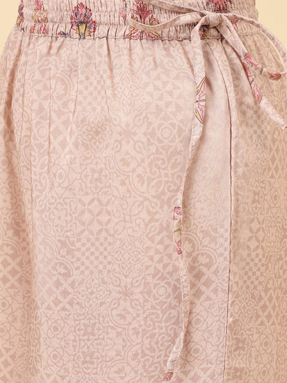 Dhiyona VA Women'sFloral Printed Regular Beads and Stones Kurta With Trousers & Dupatta