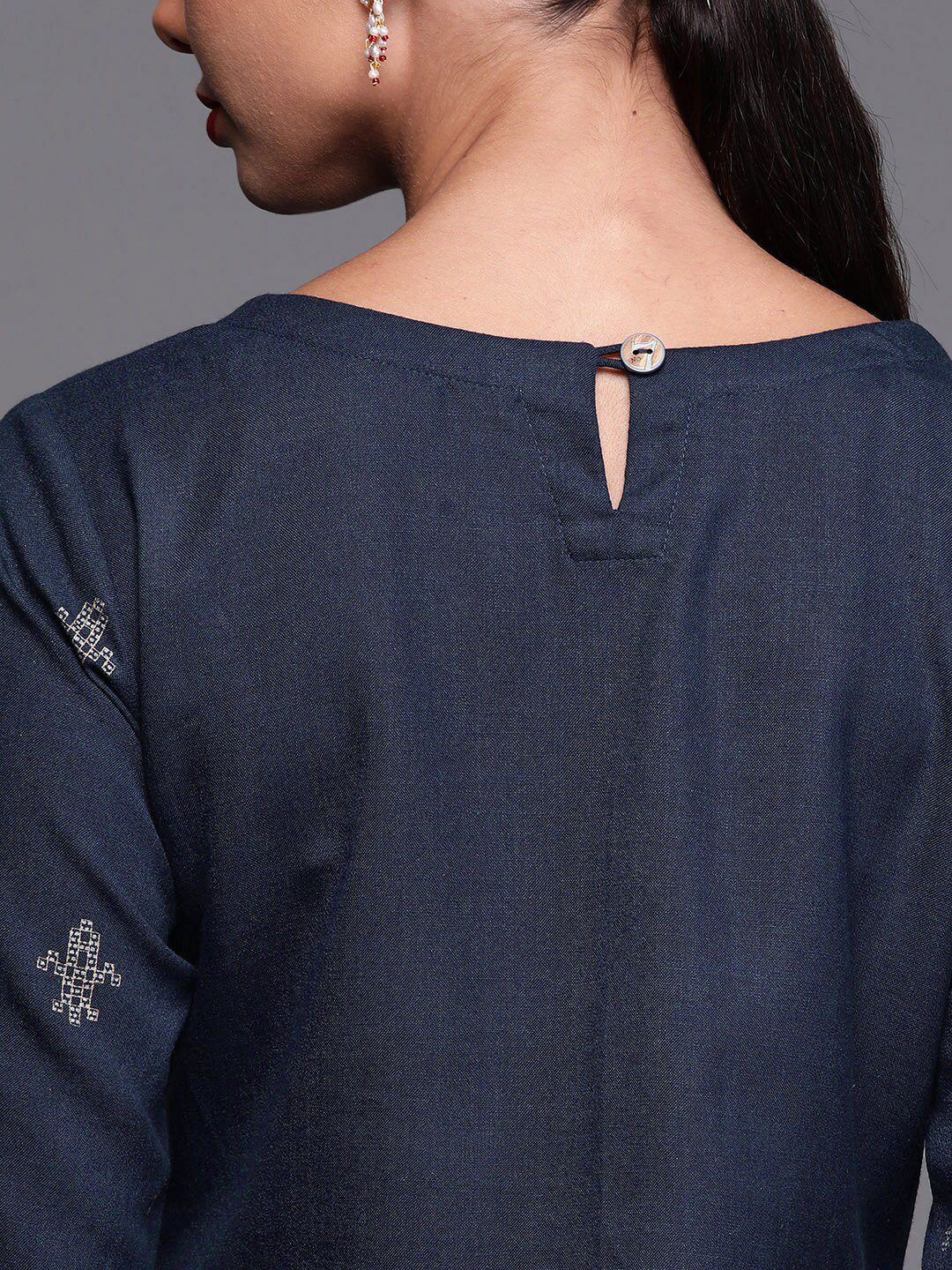Dhiyona IE Women Ethnic Motifs Printed Straight Cotton Kurta