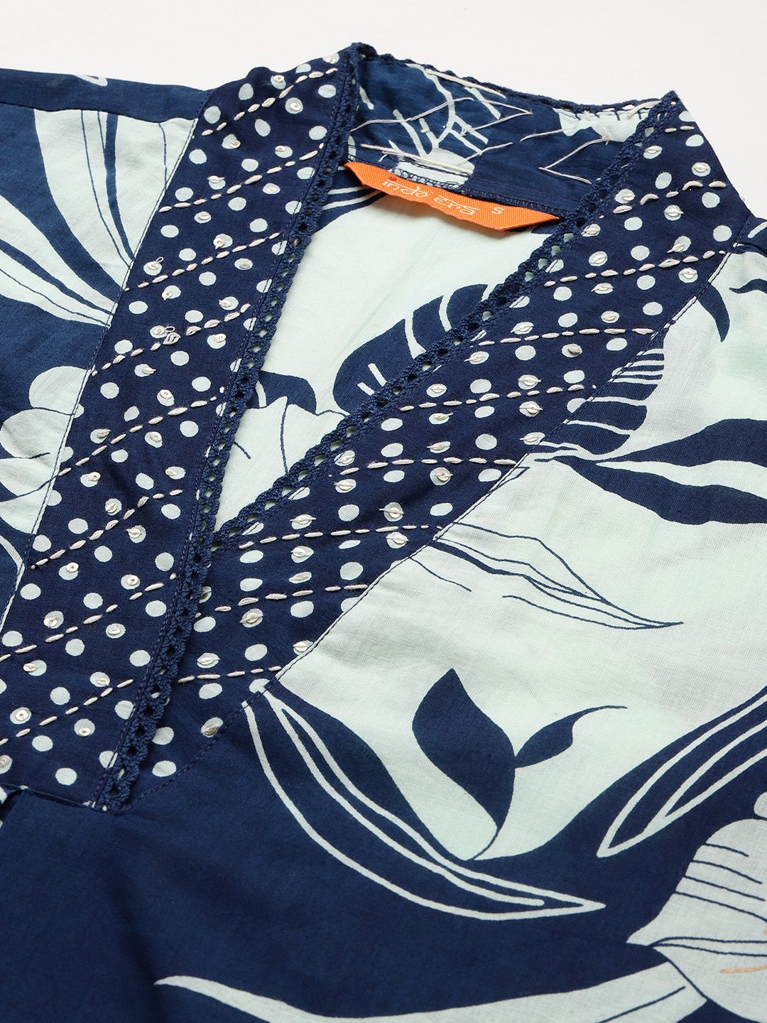 Floral Printed Regular Pure Cotton Kurta with Trousers & Dupatta