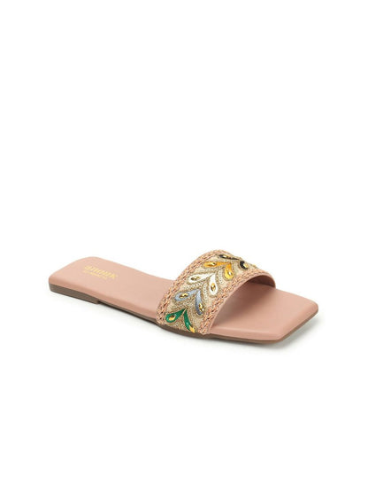 Dhiyona AK Embellished Open Toe Flats