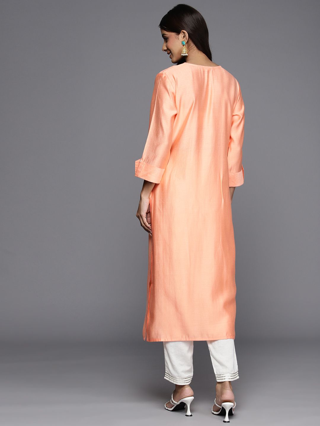 Dhiyona IE Women Striped Liva Kurta