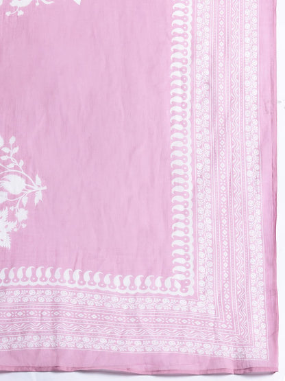 Dhiyona IE Floral Printed Pure Cotton Kurta with Trousers & Dupatta
