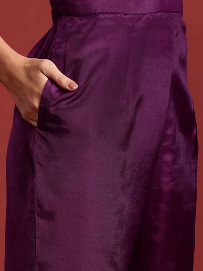 Ethnic Motifs Panelled Kurta With Trousers & Dupatta