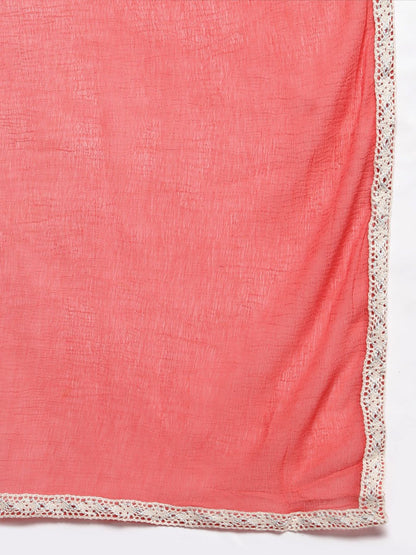 Women Pink Paisley Printed Kurta with Trousers & Dupatta
