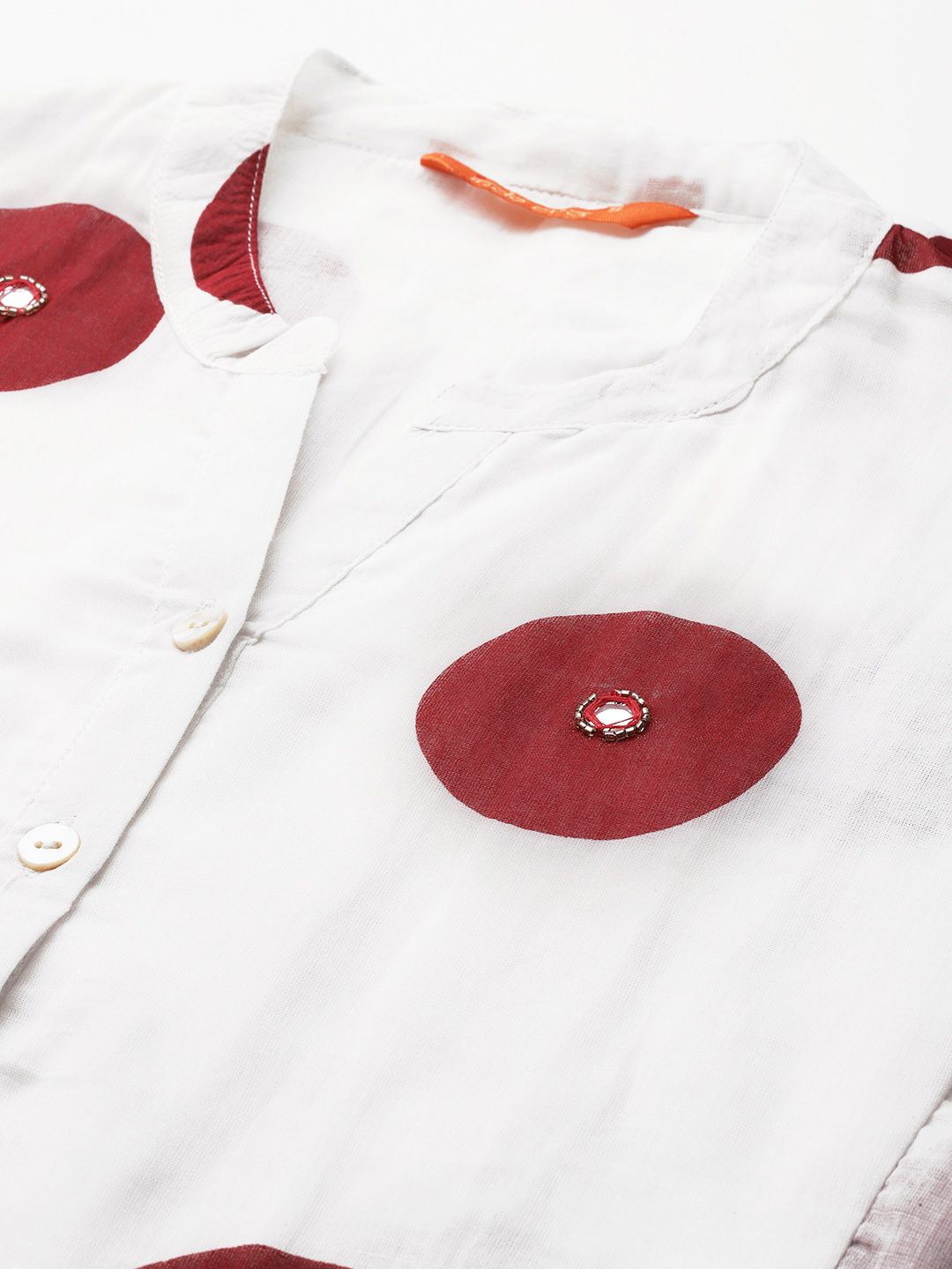 Printed Panelled Sequinned Pure Cotton Kurta with Trousers & With Dupatta