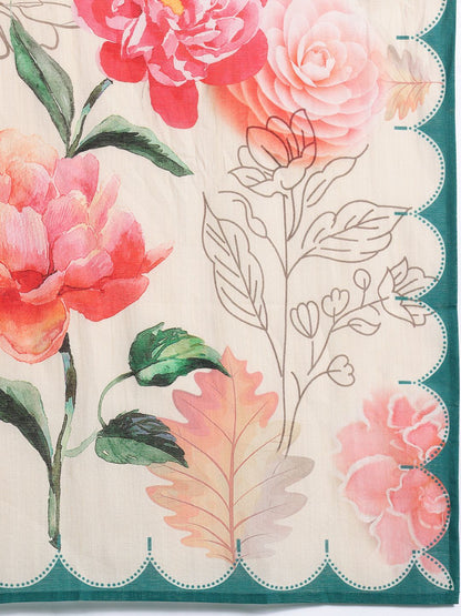 Dhiyona IE Floral Printed Kurta with Trousers & Dupatta