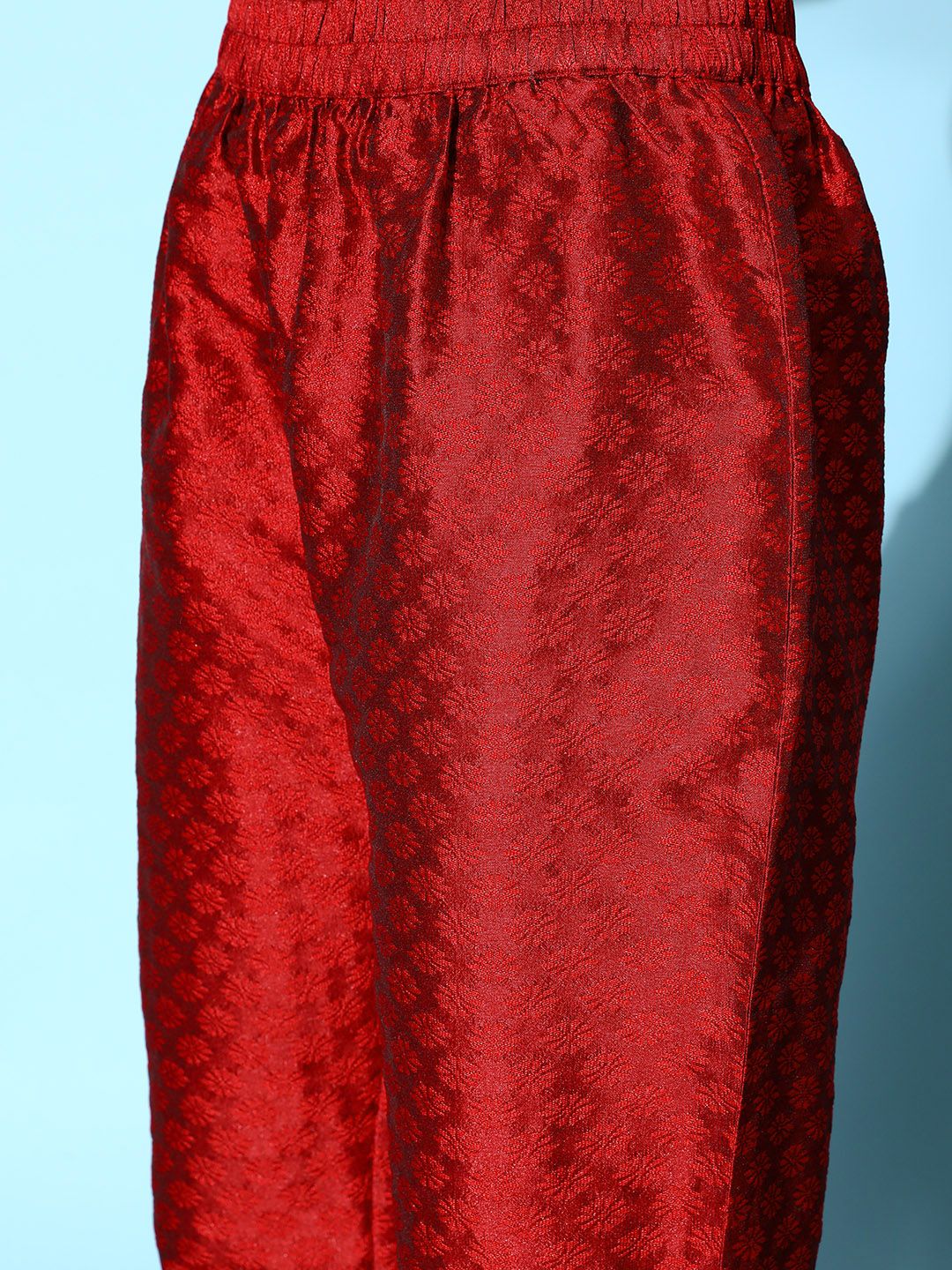 Dhiyona VA Women's Solid Silk Blend Hyper Texture Kurta Set