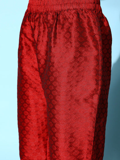Dhiyona VA Women's Solid Silk Blend Hyper Texture Kurta Set