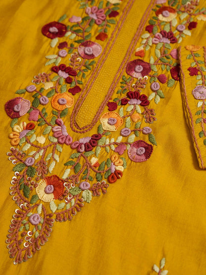 Dhiyona PD Women Embroidered Kurta With Trousers & Dupatta