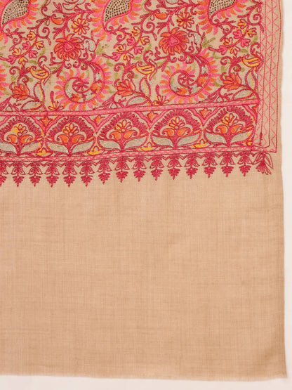 Dhiyona PA Floral And Paisley Embroidered Thread Work Woollen & Acrylic Shawl