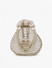 Dhiyona NR Off White & Gold-Toned Embellished Tasselled Potli Clutch
