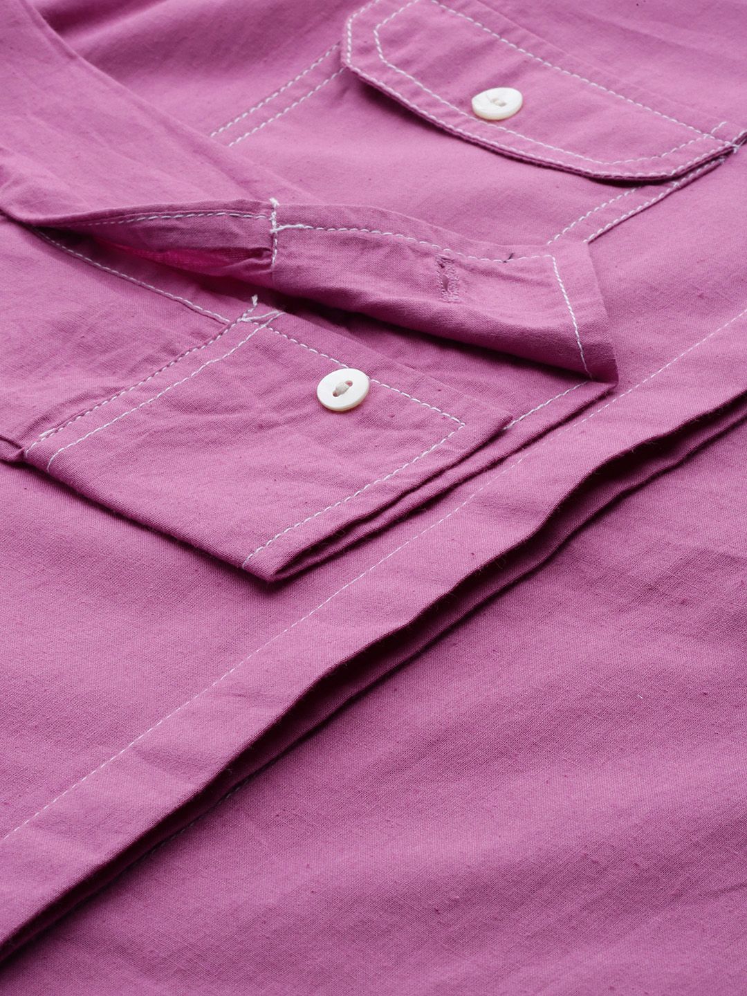 Kantha Work Pure Cotton Shirt With Trousers