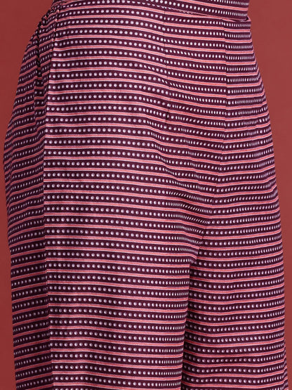 Floral Printed Pure Cotton Kurta With Trousers & Dupatta