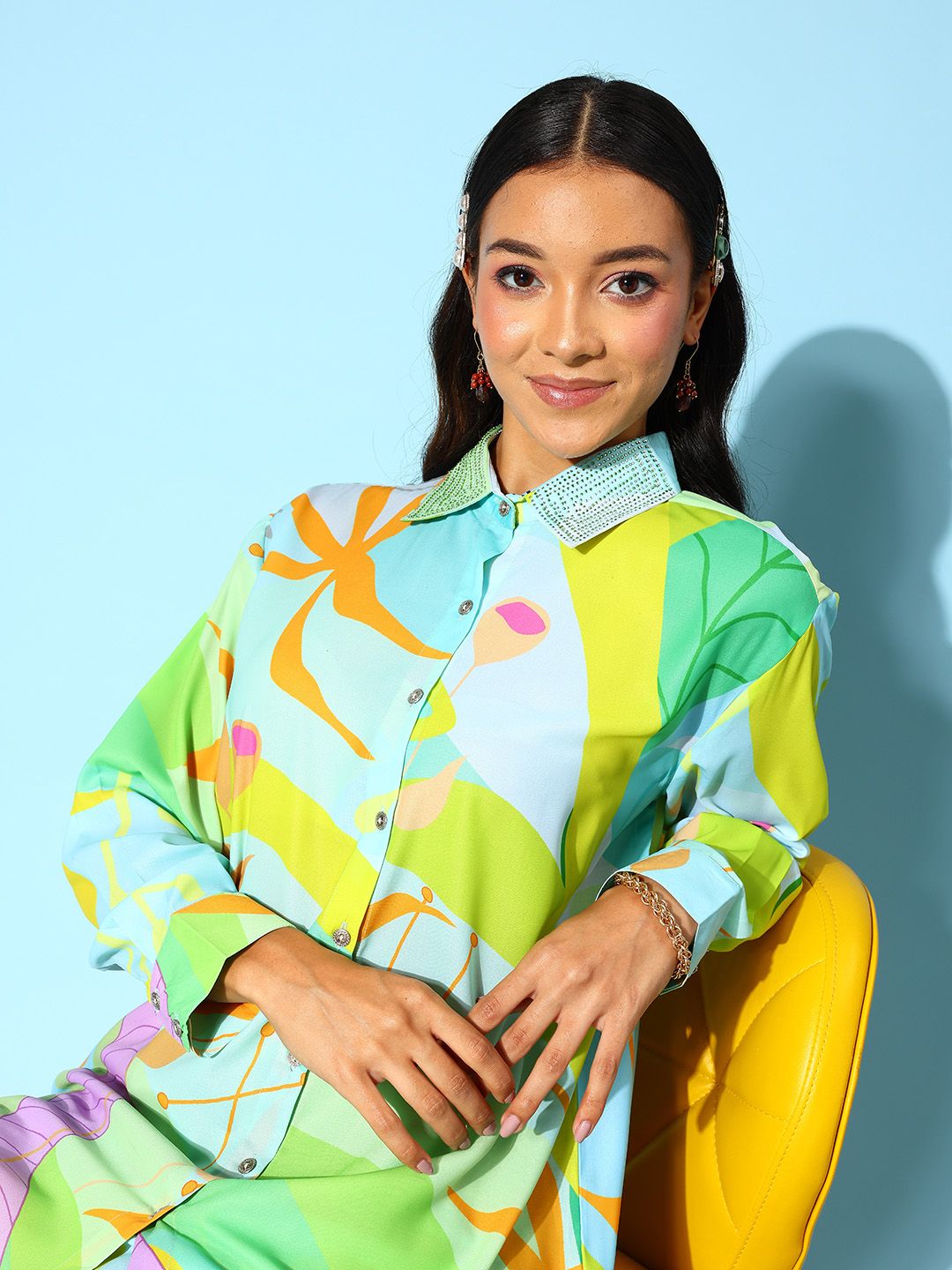 Dhiyona IE Women Conversational Graphic Printed Co-Ords Set