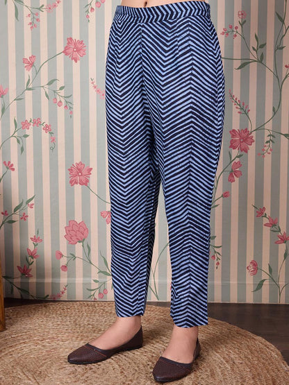 Dhiyona OD  Floral Printed Regular Pure Cotton Kurta with Trousers & Dupatta