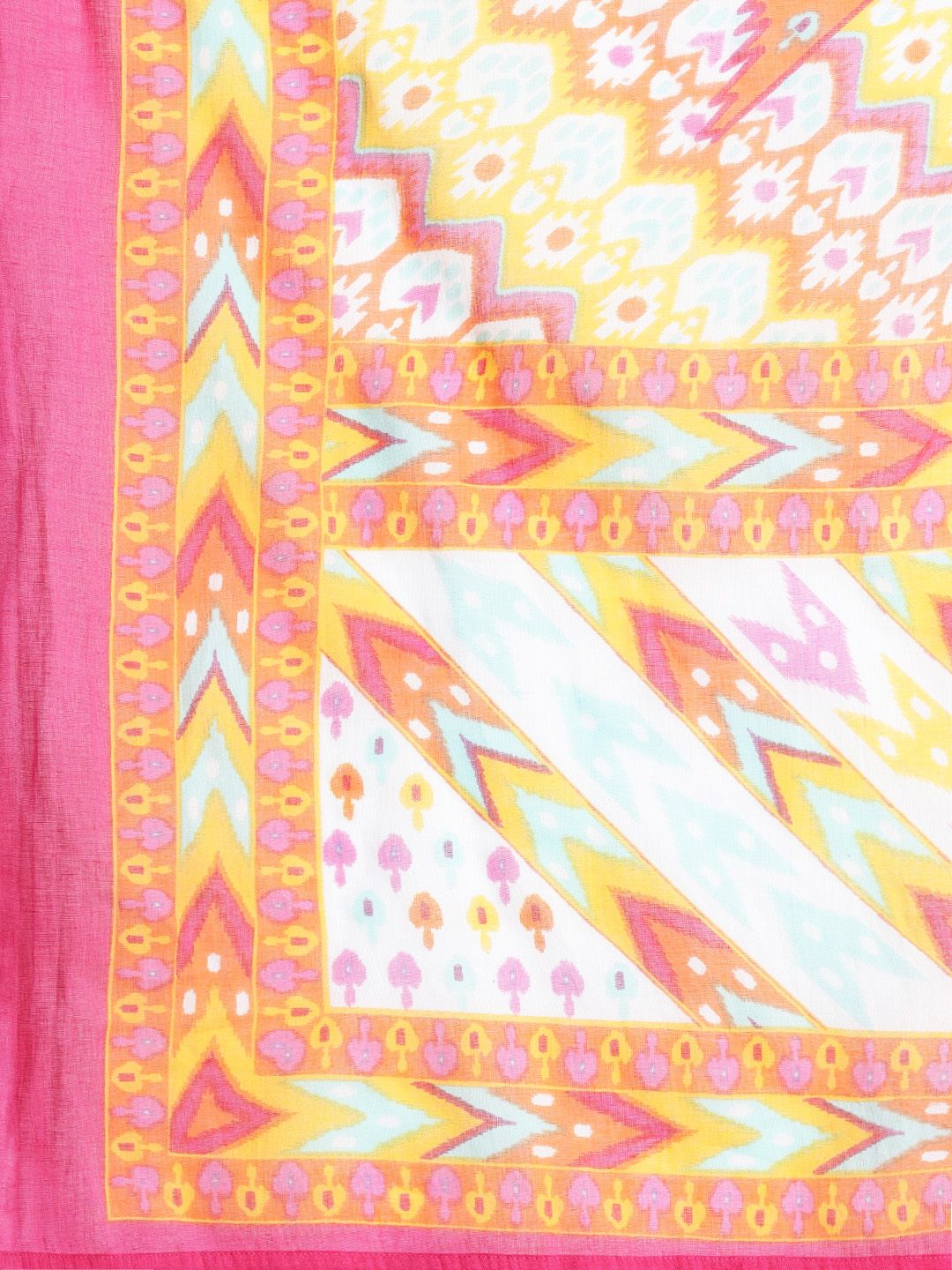 Ethnic Motifs Printed Mirror Work Pure Cotton Kurta with Trousers & With Dupatta