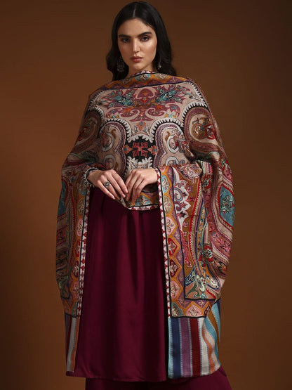 Dhiyona PA Women Floral Embroidered Shawl