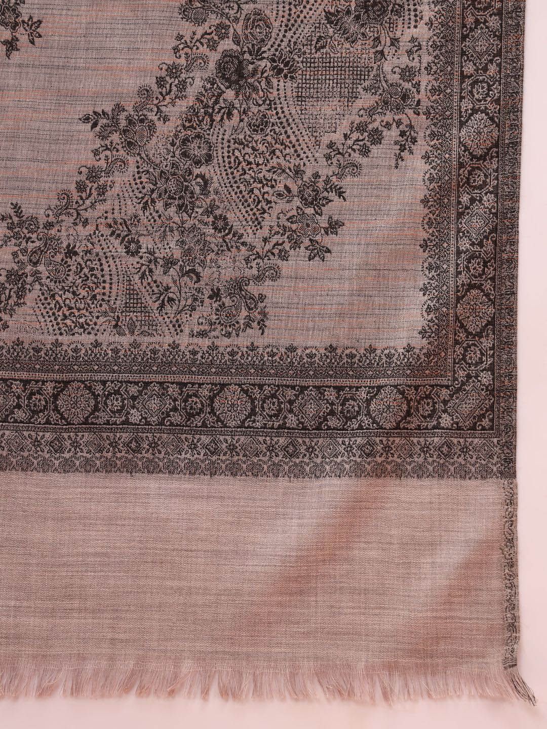 Dhiyona PA Kohsar Floral Woven Design Jamawar Woolen Shawl