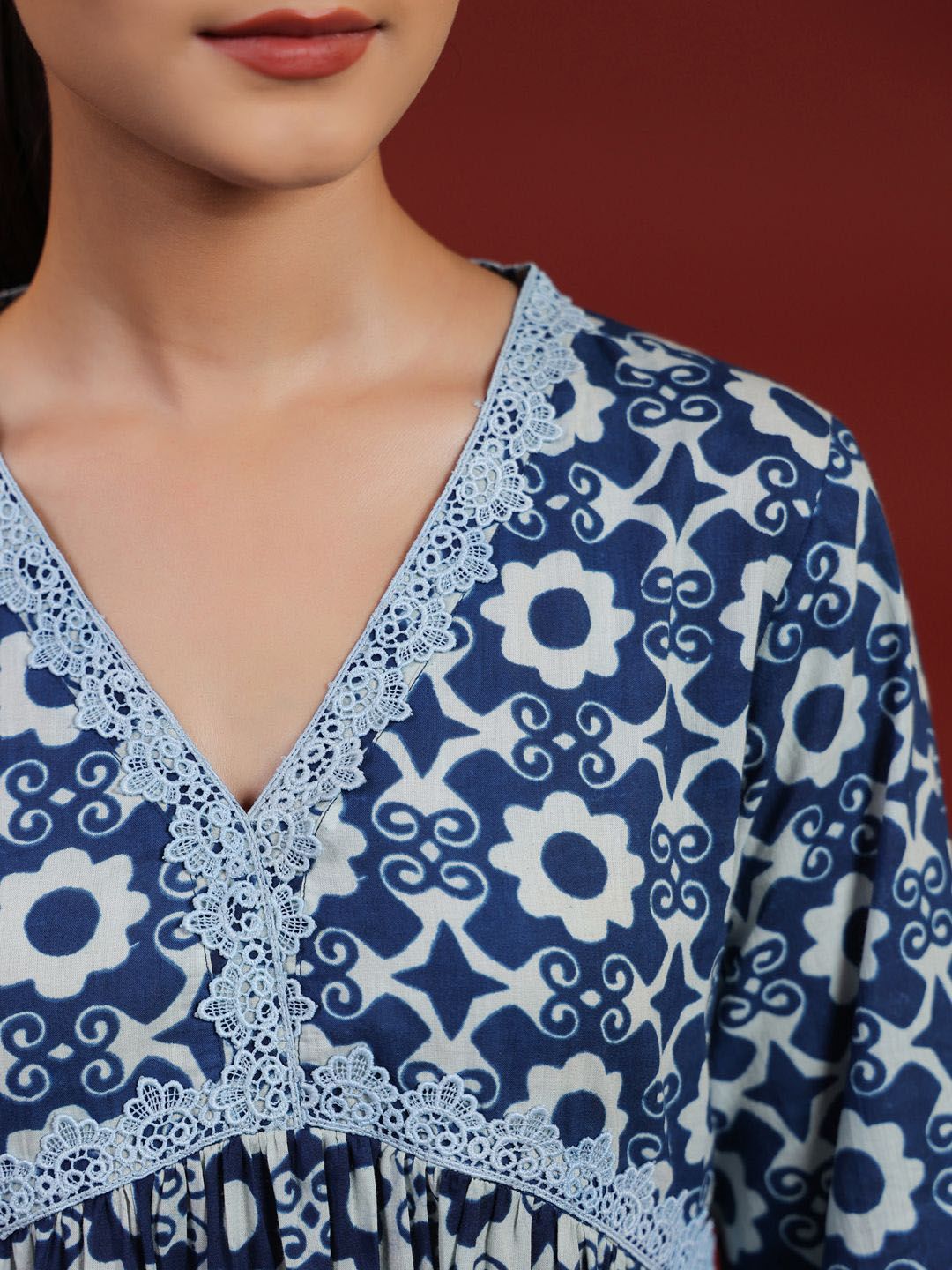 Dhiyona AY Women's Printed Fit & Flared Midi Dresses