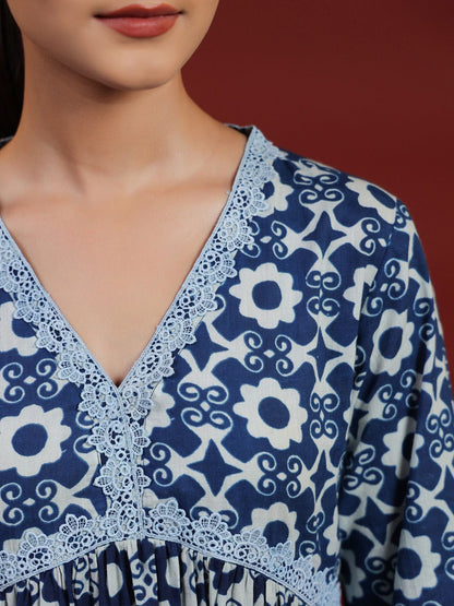 Dhiyona AY Women's Printed Fit & Flared Midi Dresses