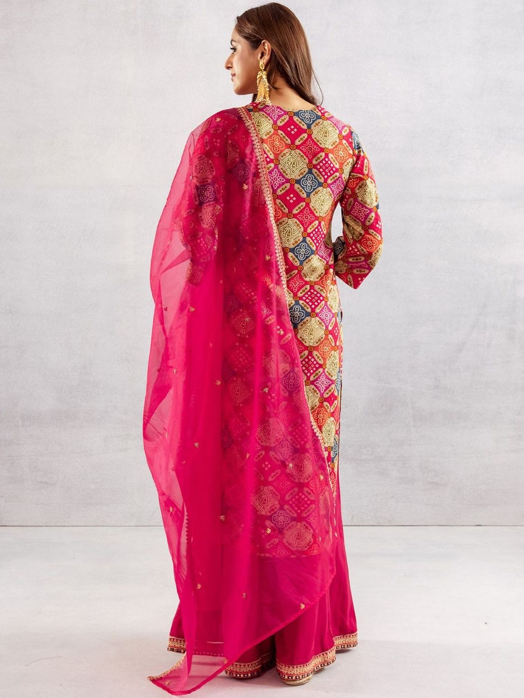 Women Ethnic Motifs Printed Kurta with Palazzos & Dupatta